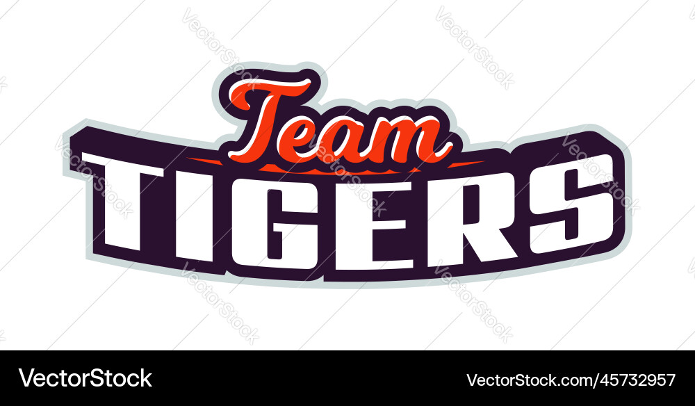 Bold Sport Schriftart für Tiger Maskottchen Logo Text Stil Bold Sport Schriftart für Tiger Maskottchen Logo Text Stil vektorbild