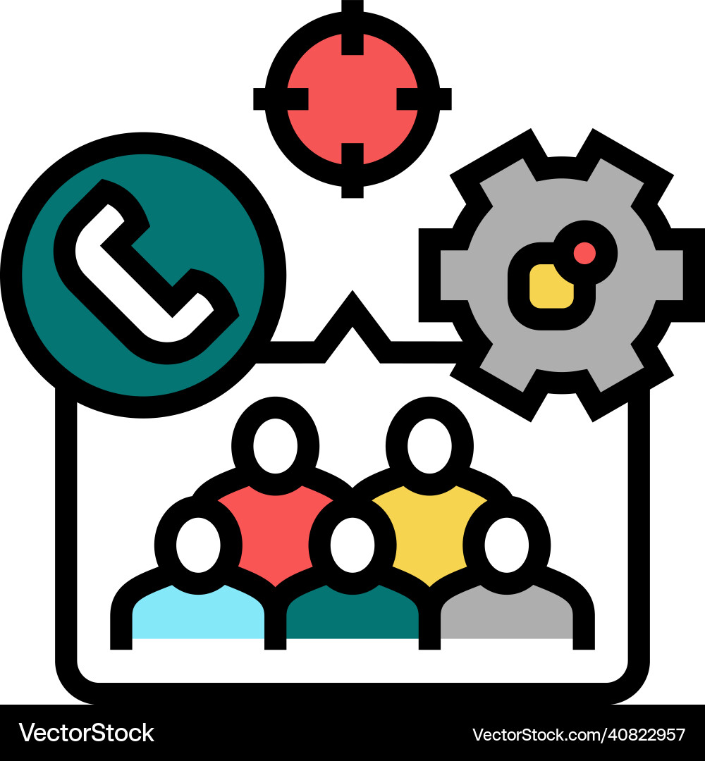 Crm target advertisement color icon Crm target advertisement color icon vector image