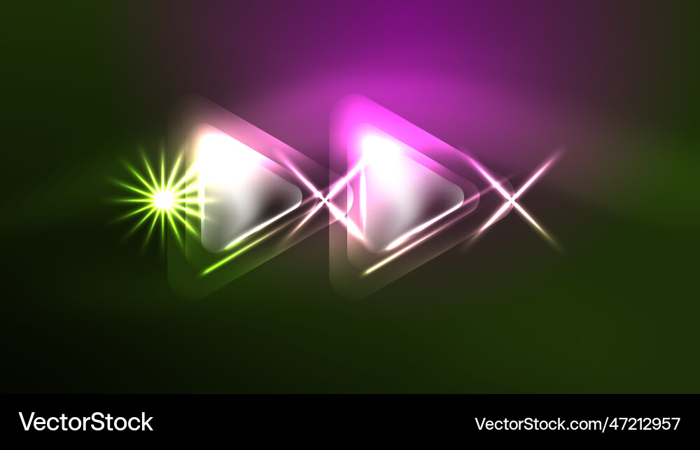 Digital neon abstract background triangles Digital neon abstract background triangles Vector Image