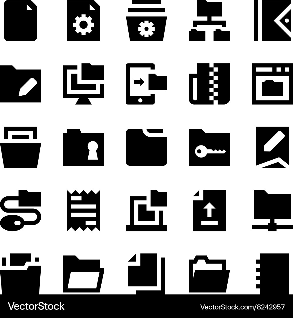 Files-and-folders-1 vector image