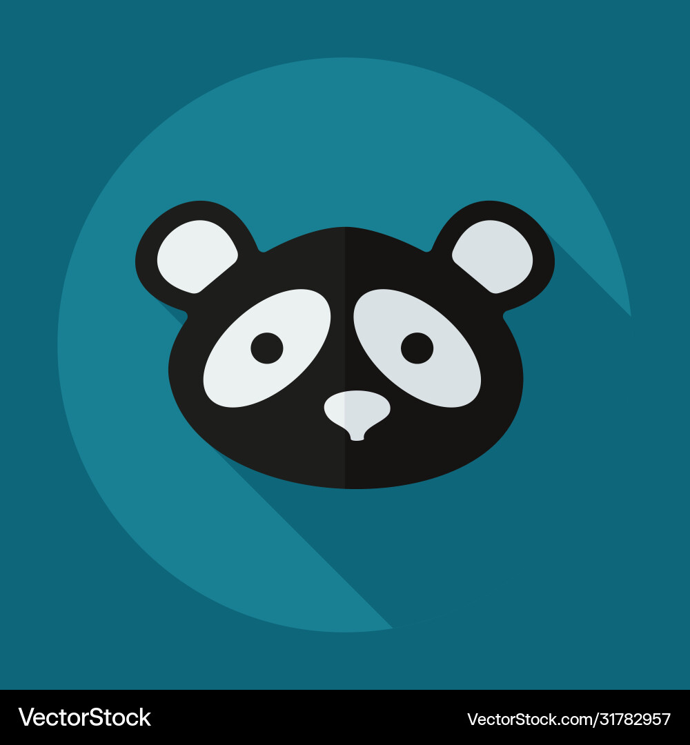 Flat modern design with shadow icons pandas Flat modern design with shadow icons pandas Vector Image