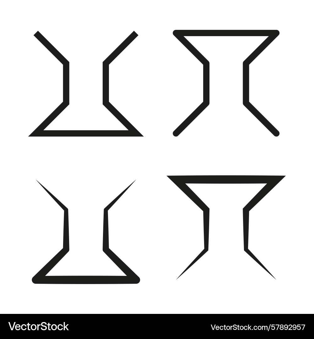 Geometric arrow patterns directional line shapes Vector Image