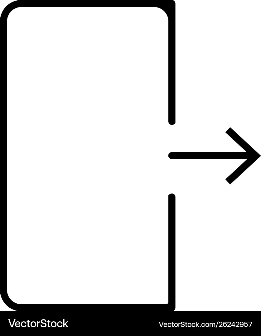 Logout icon exit line Vector Image
