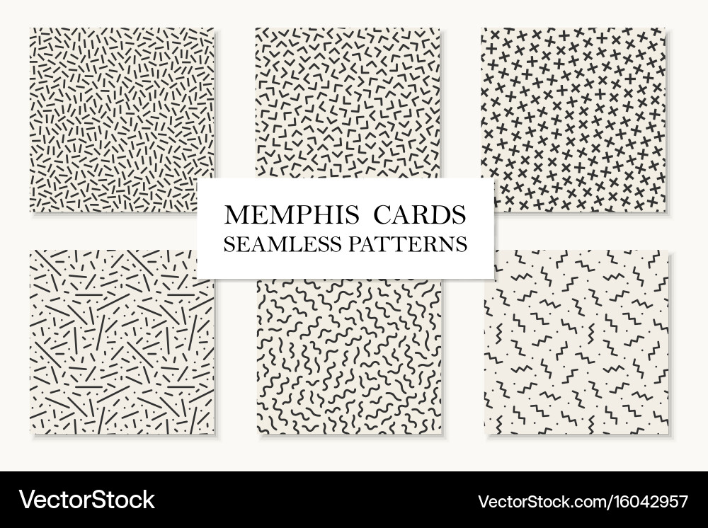 Memphis Pattern Collection vector image