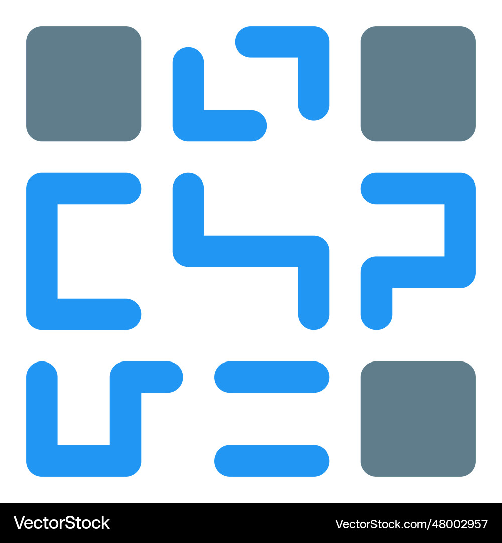 Qr code a barcode with various information vector image