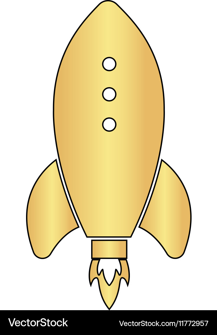 Rocket computer symbol vector image