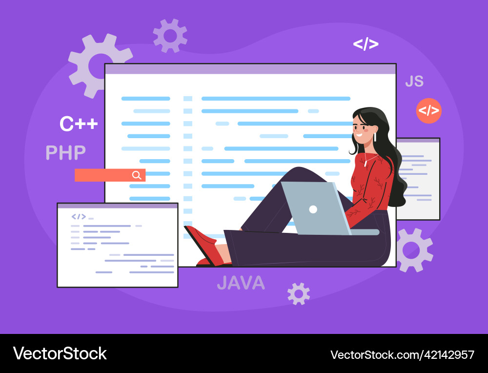 Software development process concept Software development process concept vector image