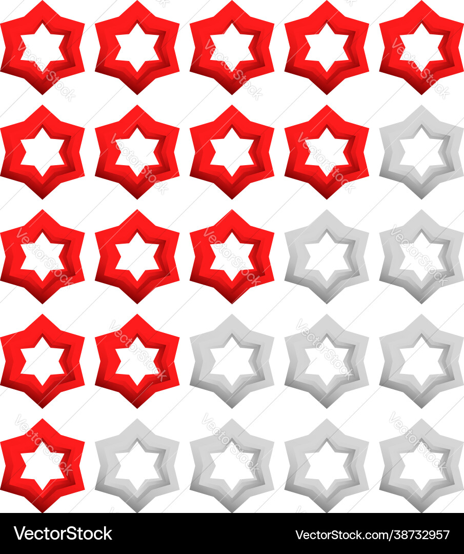 Star rating element value estimination user Star rating element value estimination user Vector Image