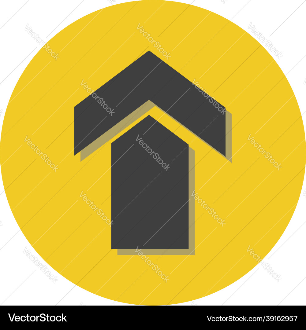 Uploading arrow button on a white background Vector Image