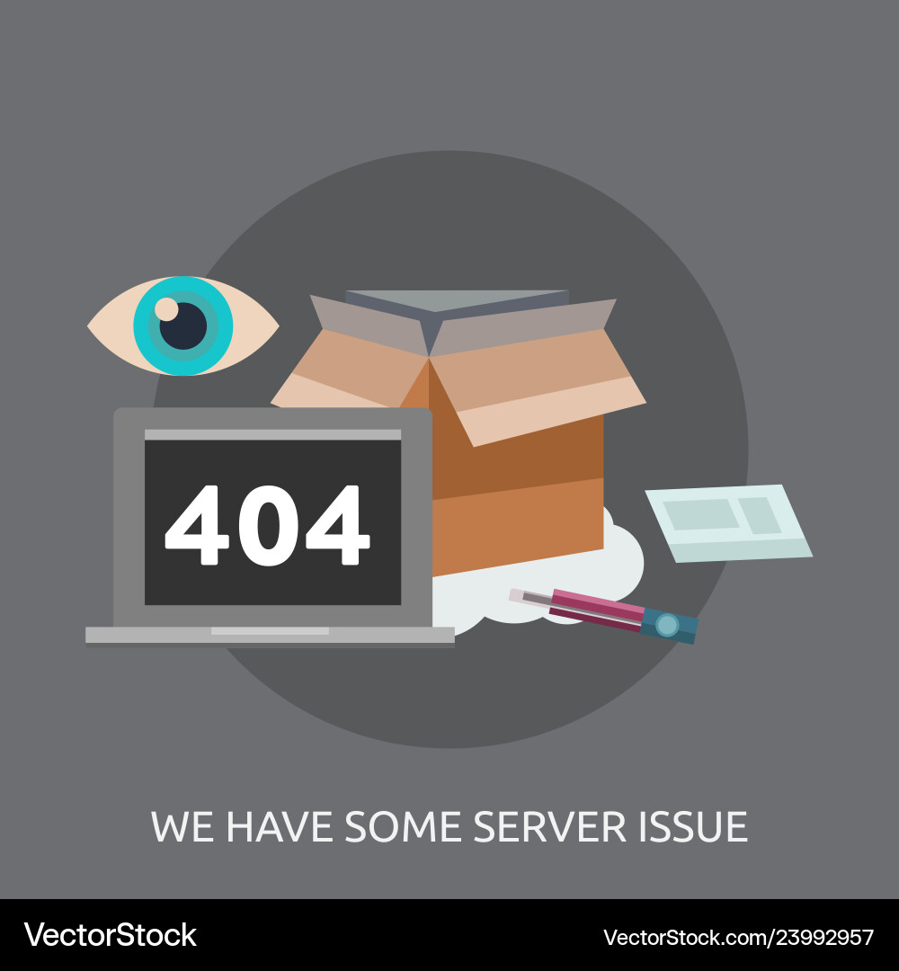 We have some server issue conceptual design We have some server issue conceptual design vector image