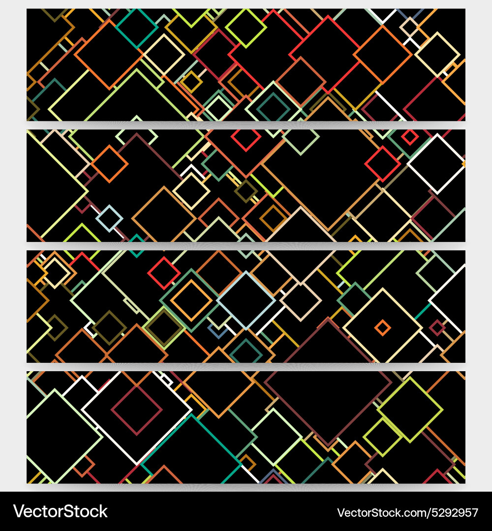Web banners collection abstract header layouts vector image