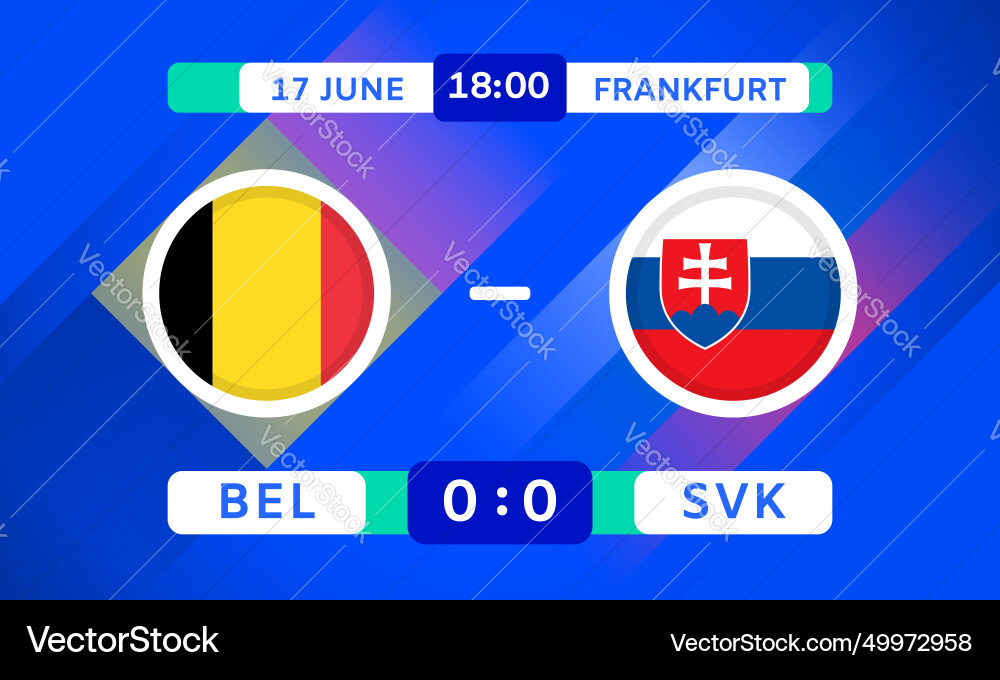 Belgium vs slovakia match design element flags Belgium vs slovakia match design element flags vector image