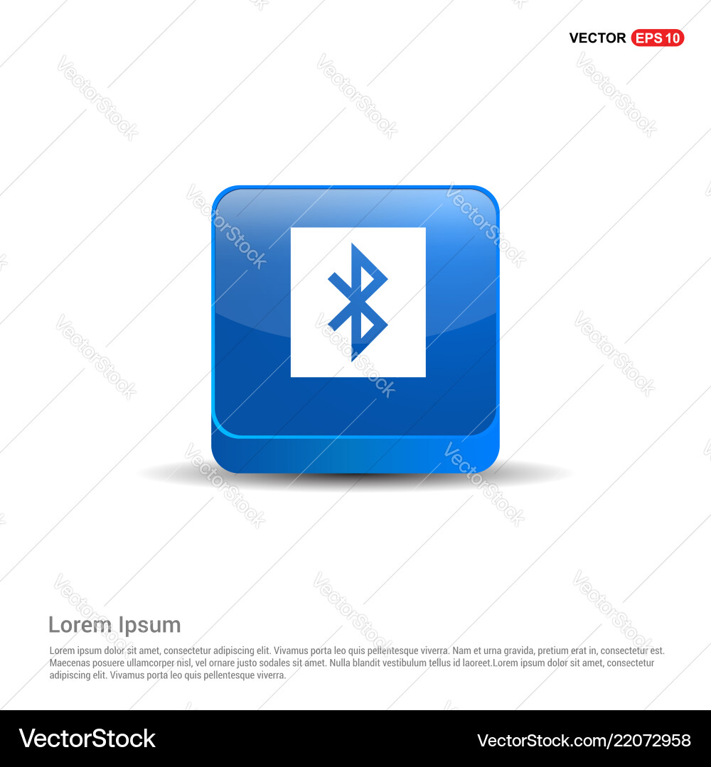 Bluetooth Connection Button vector image