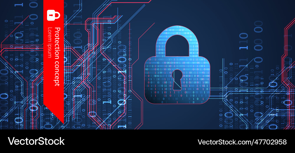 Data security cyber or information privacy Data security cyber or information privacy vector image
