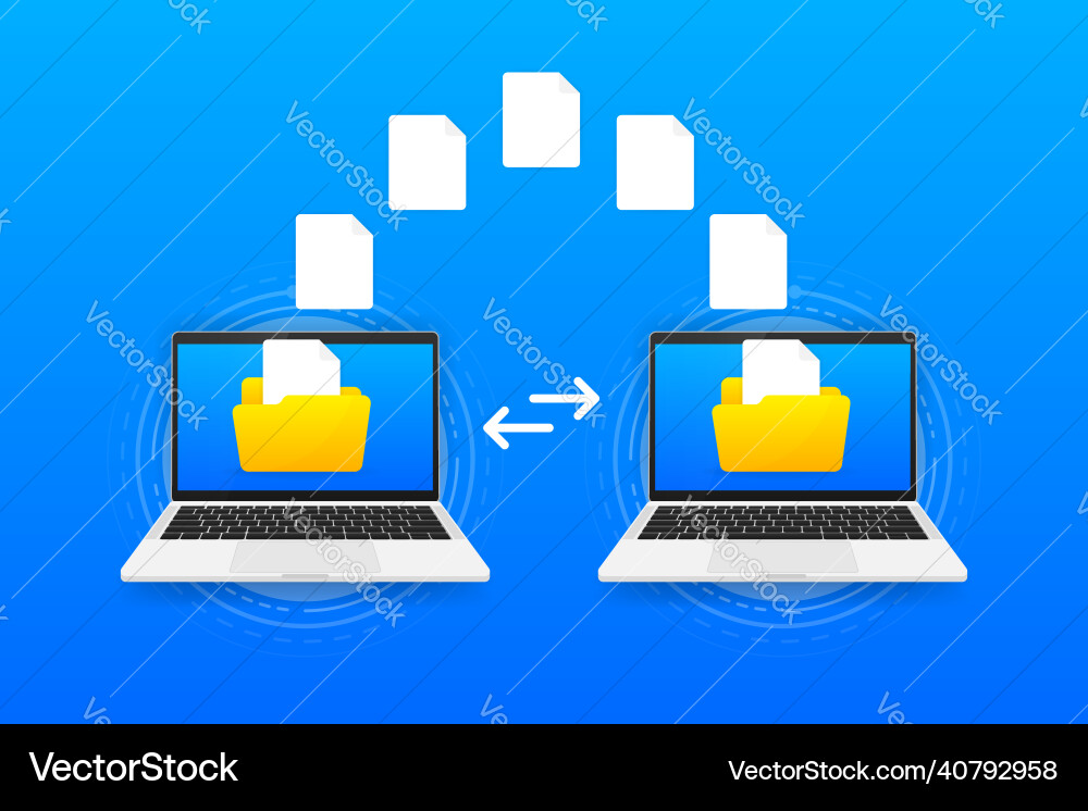 File transfer encrypted form concept for remote File transfer encrypted form concept for remote Vector Image