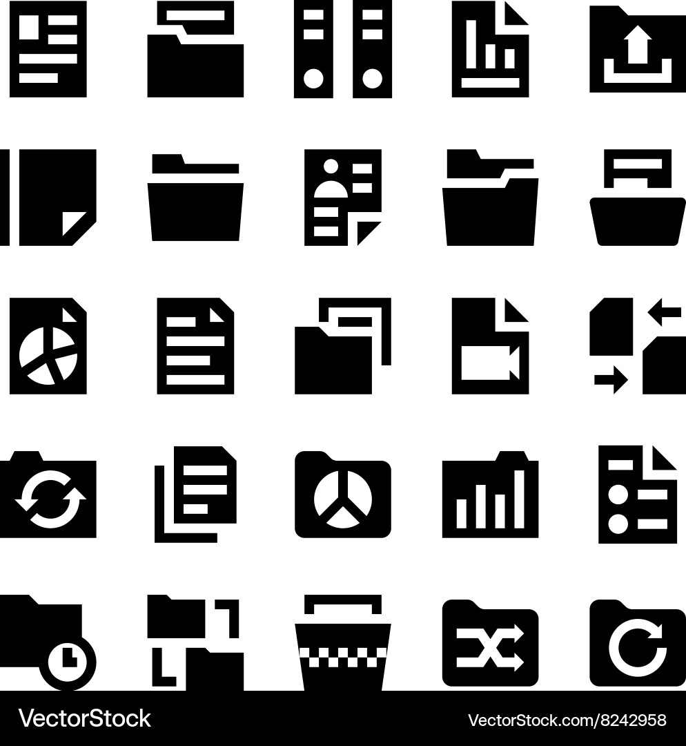 Files-and-folders-2 vector image