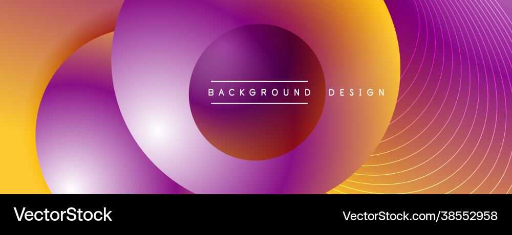 Gradient circles with shadows techno Gradient circles with shadows techno vector image