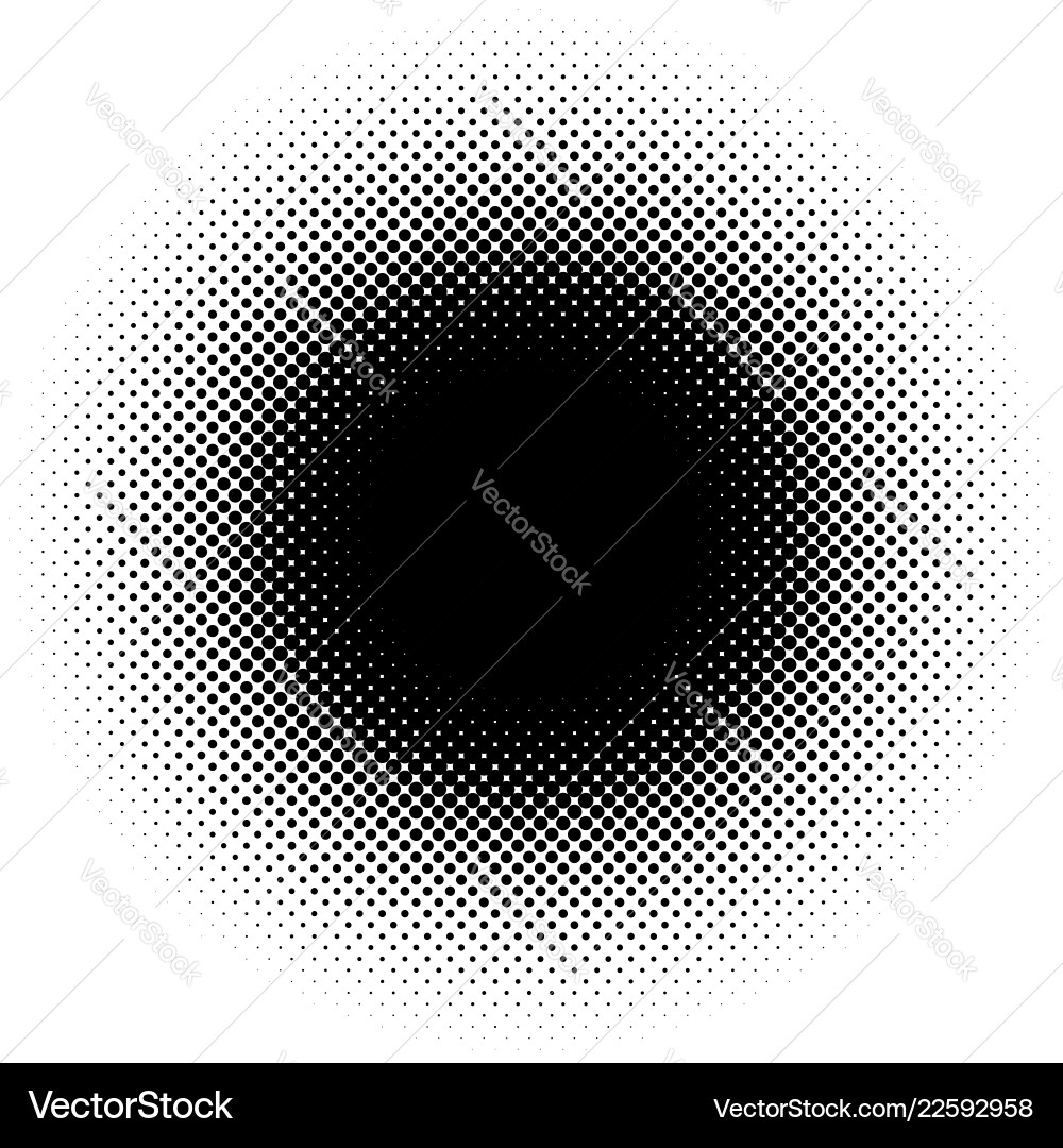 Halftone element circular pattern specks vector image