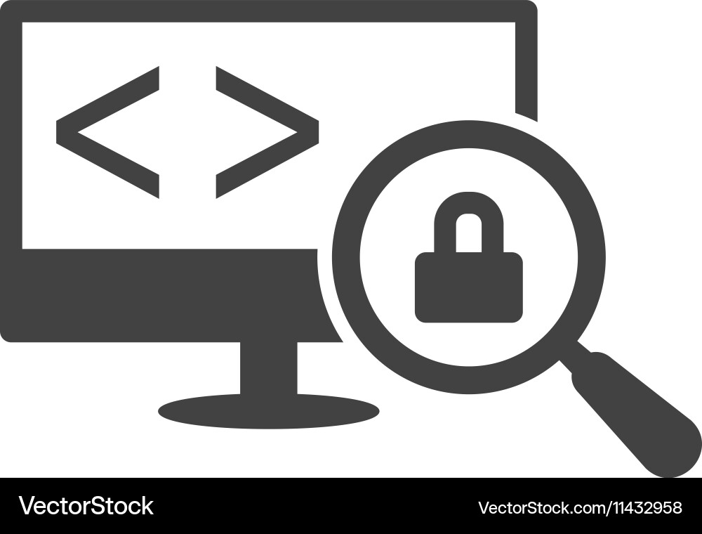 Insecure code vector image
