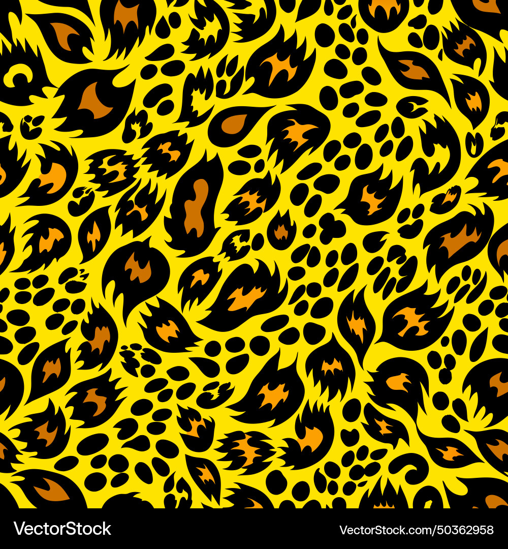 Leopard pattern design for fabric print paper vector image