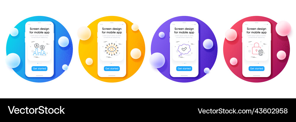 Minimal set of ab testing artificial intelligence Minimal set of ab testing artificial intelligence vector image
