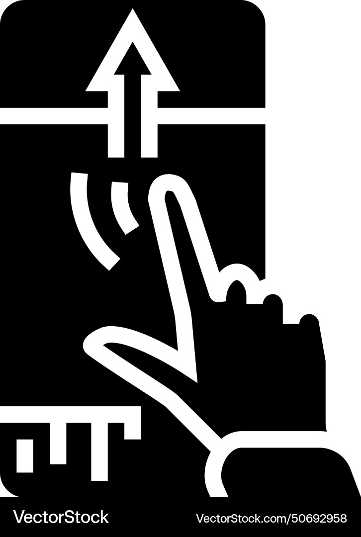 Scroll hijacking ux ui design glyph icon Scroll hijacking ux ui design glyph icon vector image