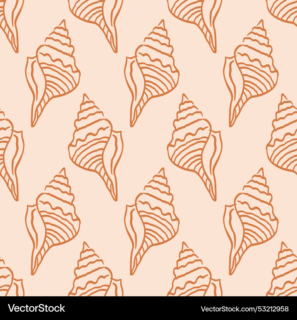 Sea Shell nahtlose Muster Ocean Seashell Print Sea Shell nahtlose Muster Ocean Seashell Print vektorbild
