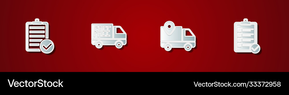 Set verification delivery list free service Vector Image