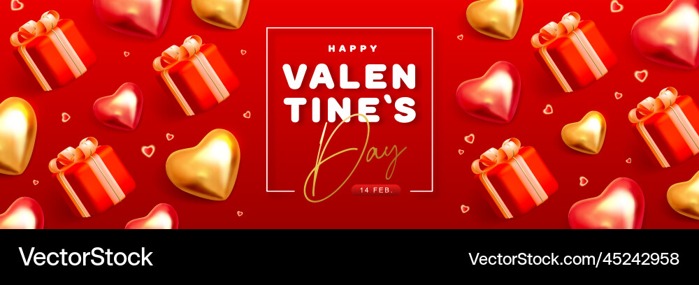 Valentinstag Poster mit Liebe Herz und Geschenkbox Valentinstag Poster mit Liebe Herz und Geschenkbox vektorbild