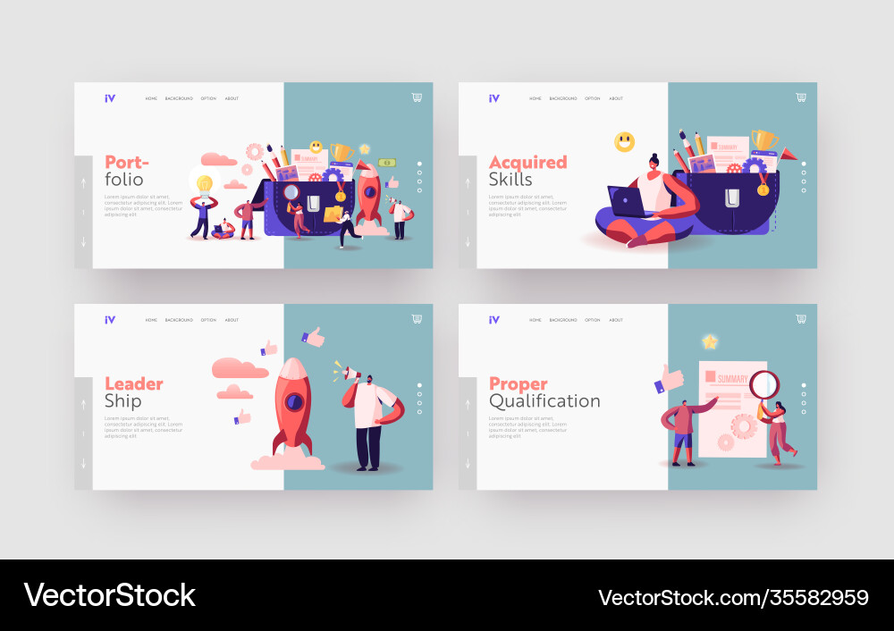 Business characters put stationery or documents Business characters put stationery or documents vector image