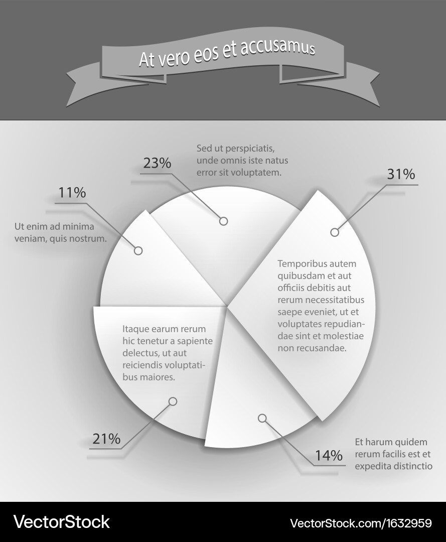 Business Pie Chart - Data Visualization vector image