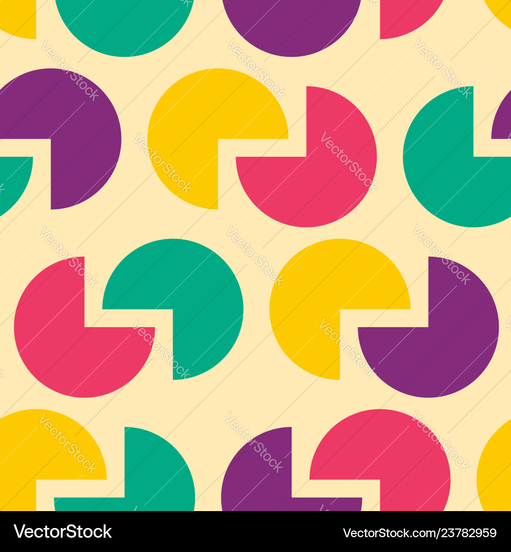 Circle abstract retro pattern round background vector image