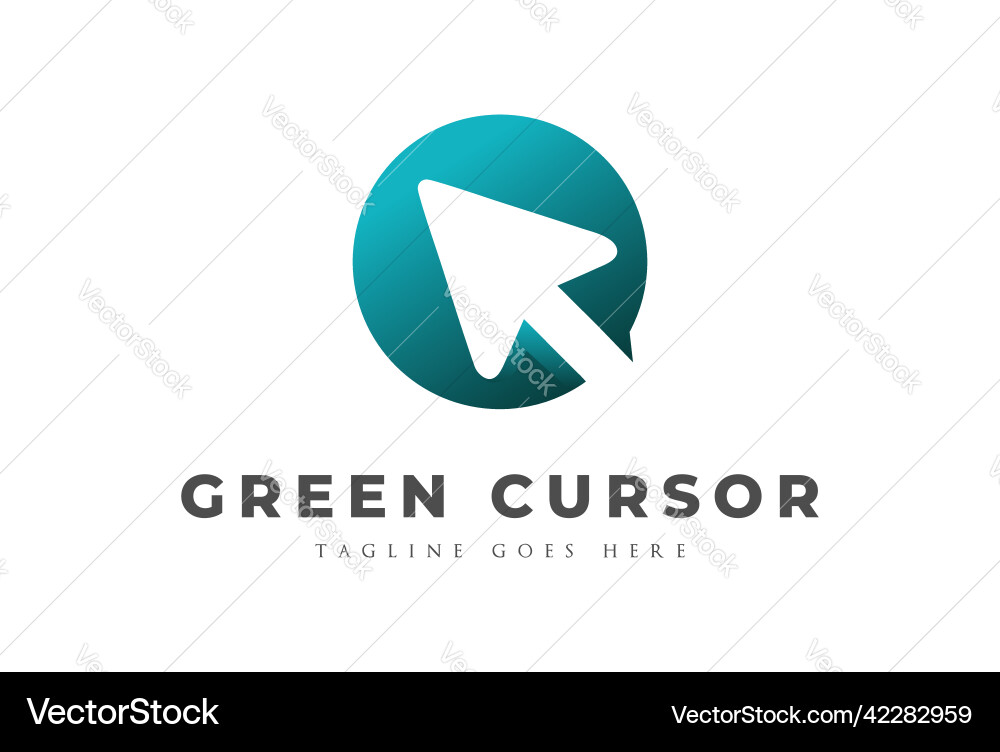 Circle circular round arrow pointer cursor click Vector Image