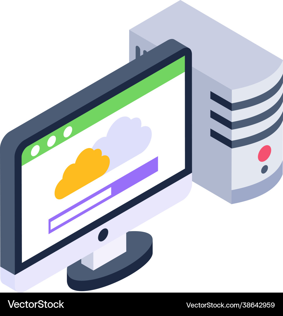 Cloud loading vector image