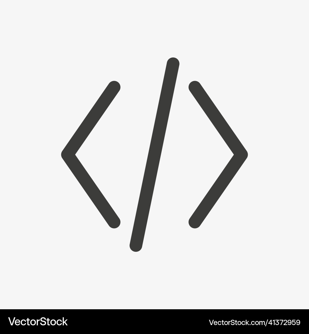 Coding icon isolated on white background vector image