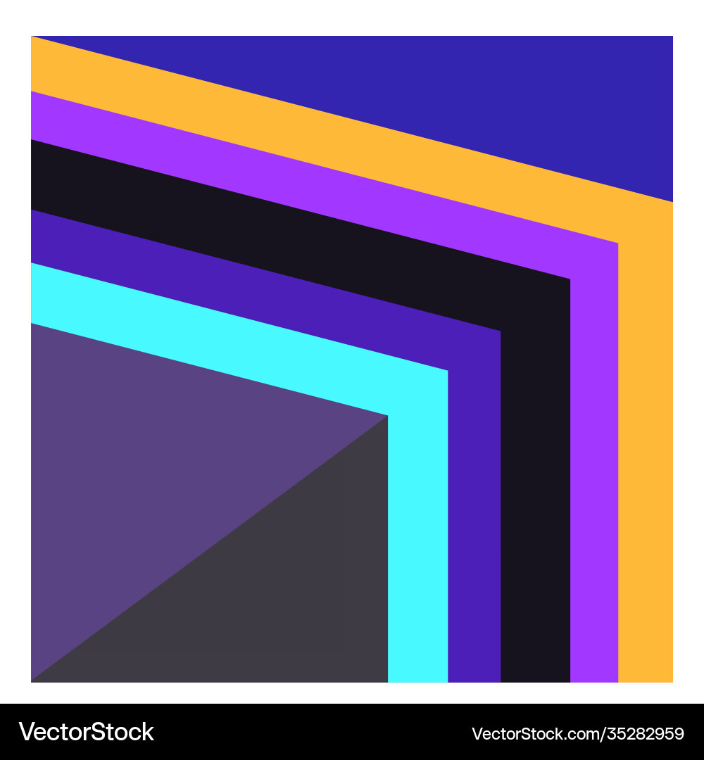Colorful geometric and curve background pattern vector image