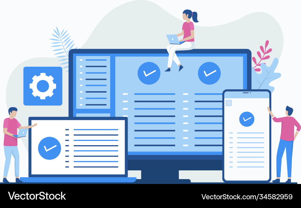 Cross platform software concept Cross platform software concept vector image