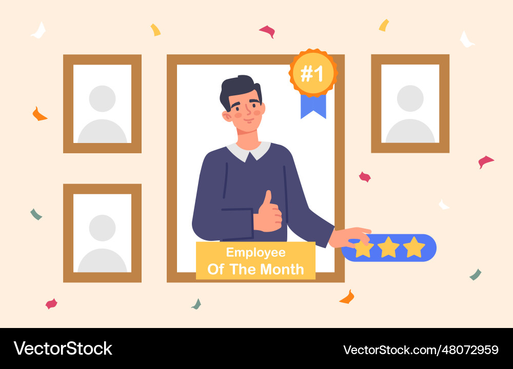 Employee of month concept Employee of month concept vector image