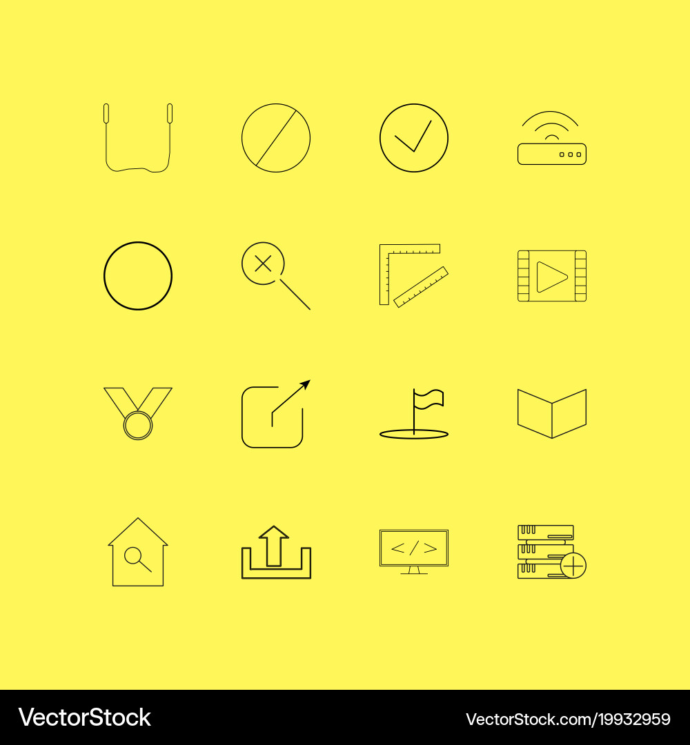 Essential linear icon set simple outline icons Vector Image