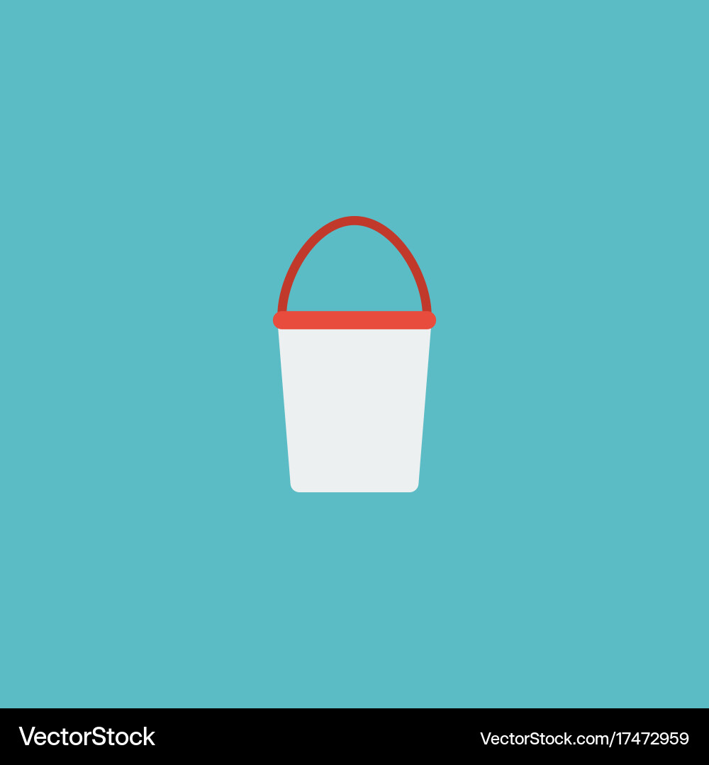 Flat icon bucket element Vector Image