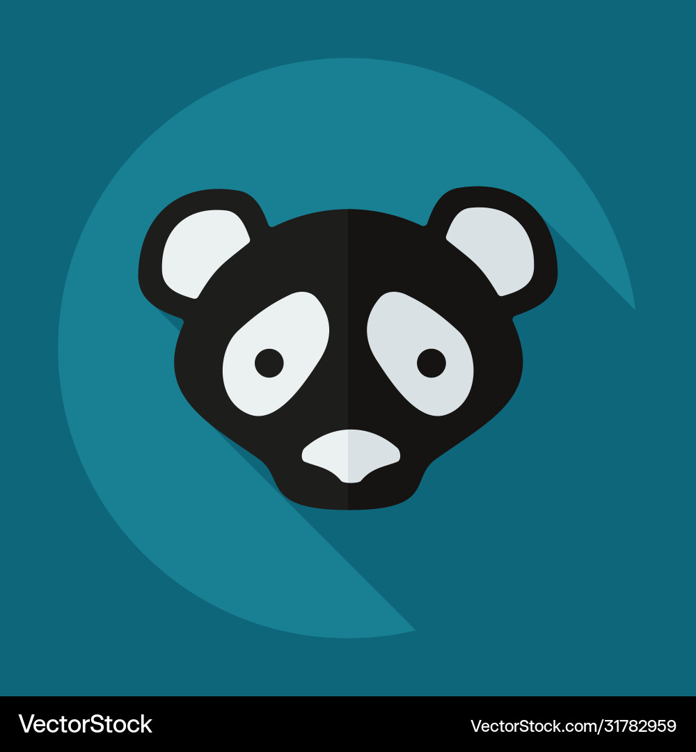 Flat modern design with shadow icons pandas vector image
