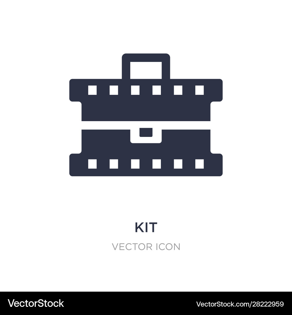 Kit icon on white background simple element from Vector Image