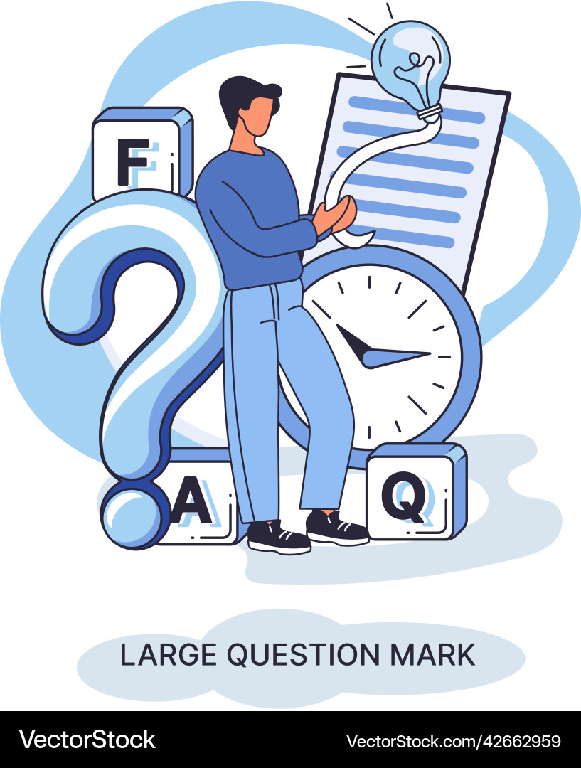 Ladge question mark problem and solution concept Ladge question mark problem and solution concept vector image