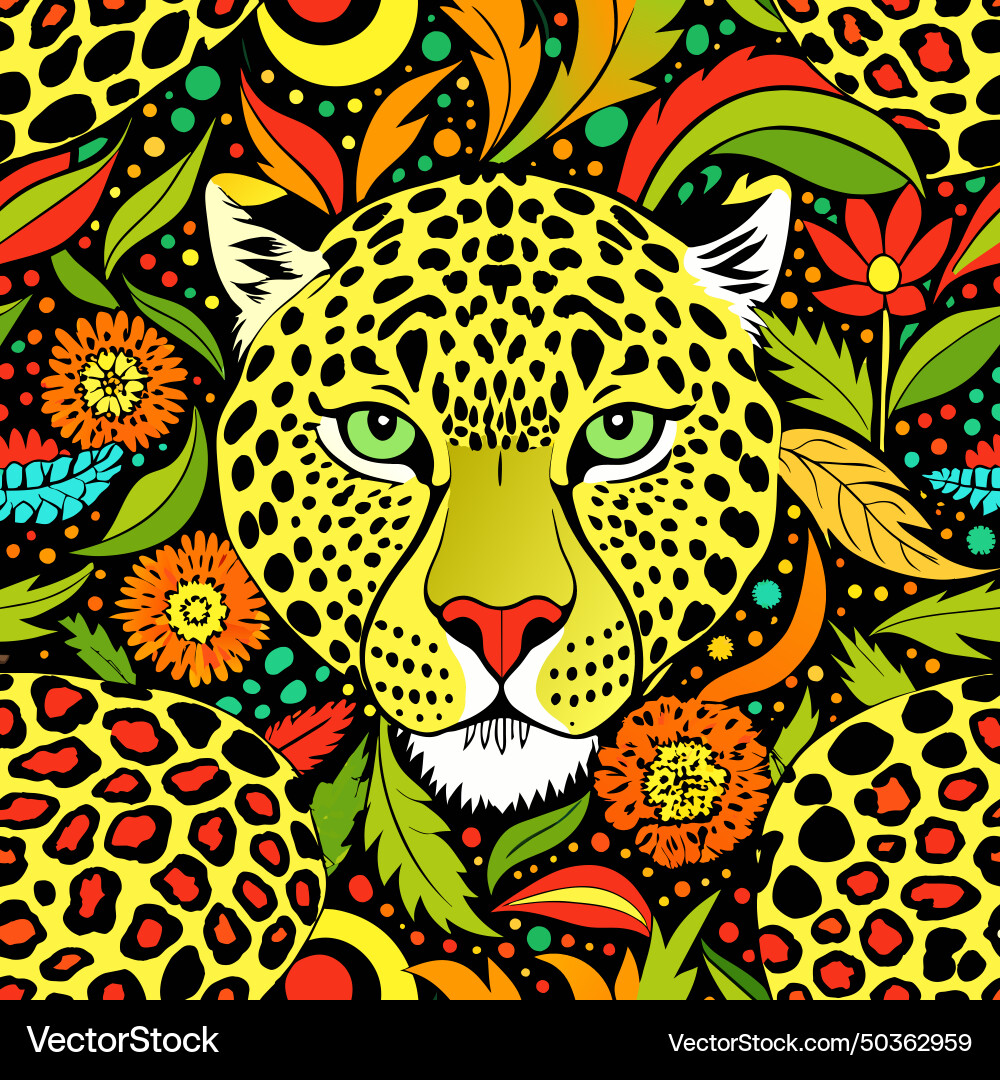 Leopard pattern design for fabric print paper Vector Image