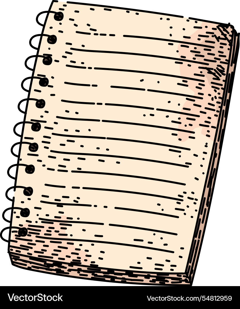 Memo notepad sketch hand drawn vector image