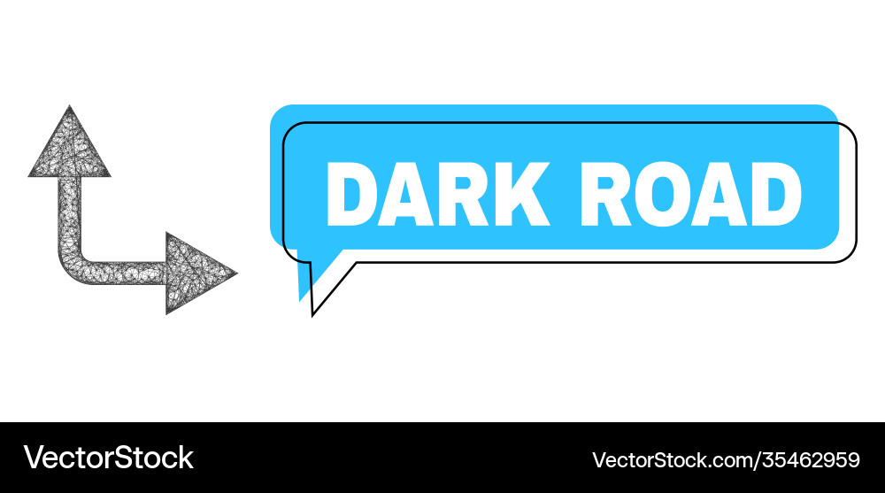 Misplaced dark road message frame and linear Misplaced dark road message frame and linear vector image