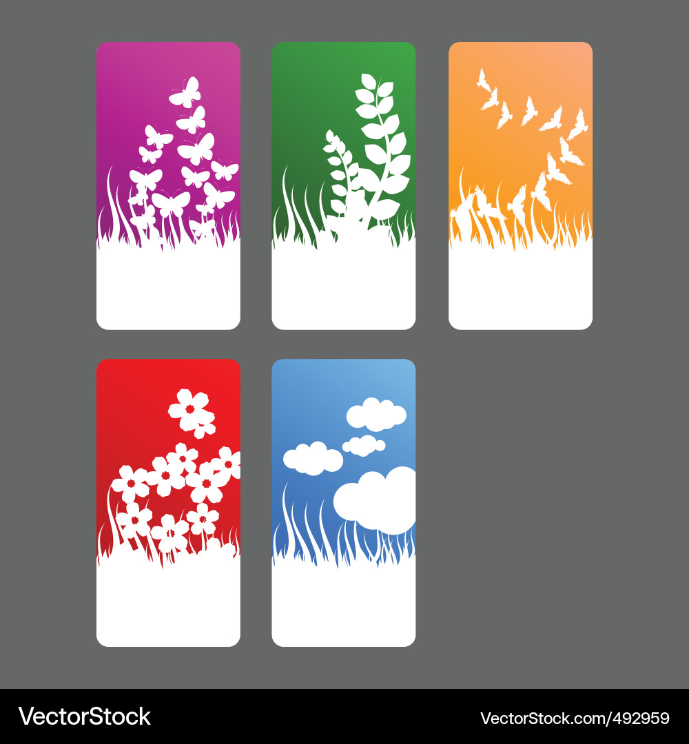 Nature & Sales Tags Vector Image