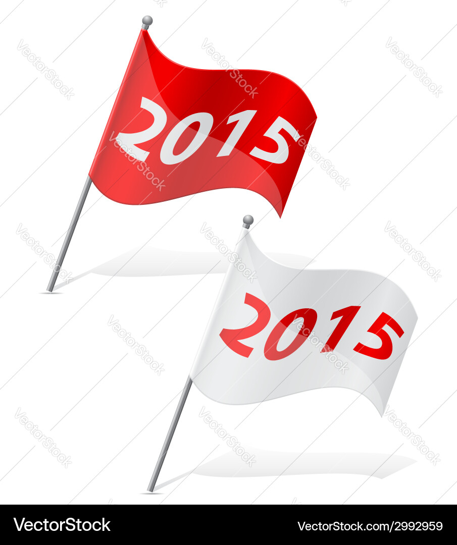 New year flag Vector Image
