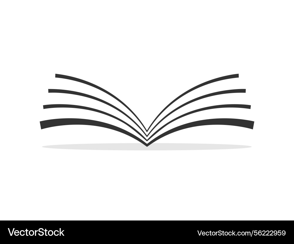 Offenes Buch Ikone isoliert flach Stil Offenes Buch Ikone isoliert flach Stil vektorbild