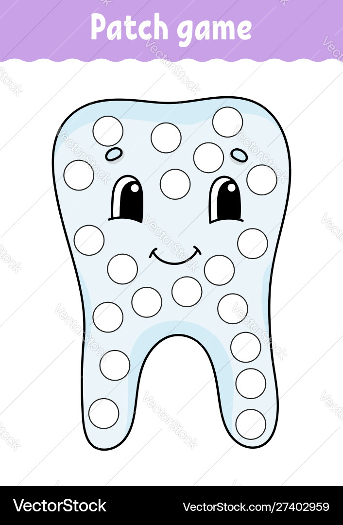 Patch game for children do a dot coloring page Vector Image